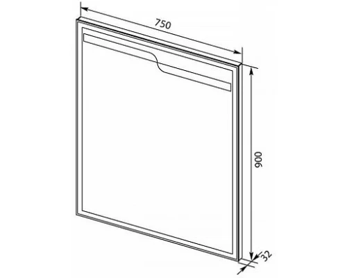 Зеркало 75x90 см Aquanet Модена 00198492