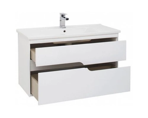 Тумба белый глянец 97 см Aquanet Модена 00198489