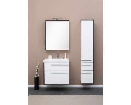 Зеркальный шкаф 69,5x85 см эвкалипт мистери/белый глянец R Aquanet Фостер 00202061