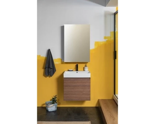 Зеркальный шкаф 60x87,3 см орех R Aquanet Нью-Йорк 00203951