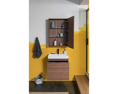 Зеркальный шкаф 60x87,3 см орех R Aquanet Нью-Йорк 00203951