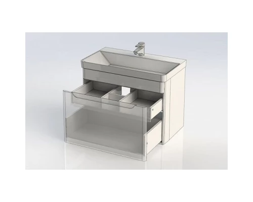 Тумба белый глянец 78,5 см Aquanet София 00199869