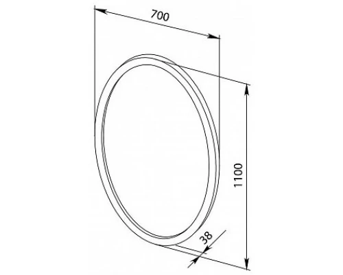 Зеркало 70x110 см белый глянец Aquanet Опера 00169607