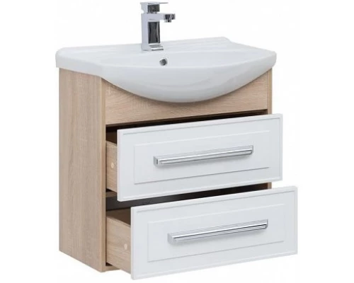 Тумба белый глянец/дуб сонома 62,2 см Aquanet Остин 00200910