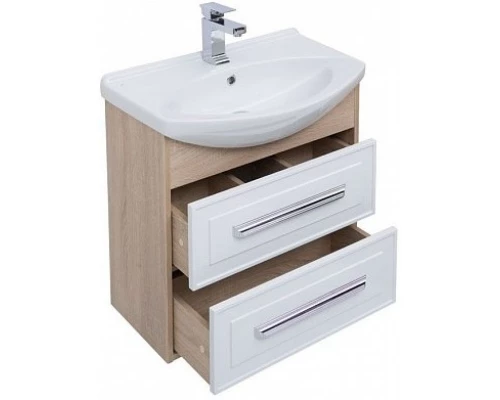 Тумба белый глянец/дуб сонома 62,2 см Aquanet Остин 00200910