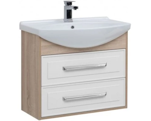 Тумба белый глянец/дуб сонома 72,5 см Aquanet Остин 00200909