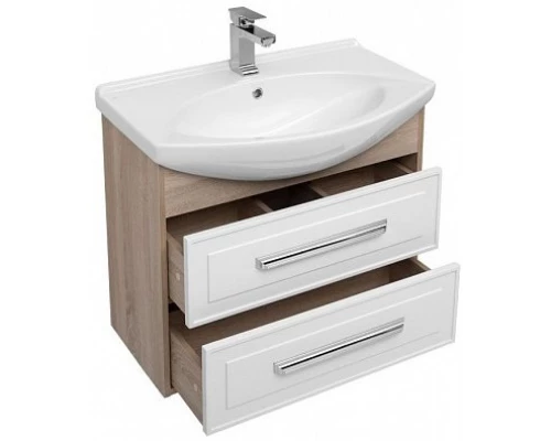 Тумба белый глянец/дуб сонома 72,5 см Aquanet Остин 00200909