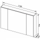 Зеркальный шкаф 116x75 см белый глянец Aquanet Остин 00203926