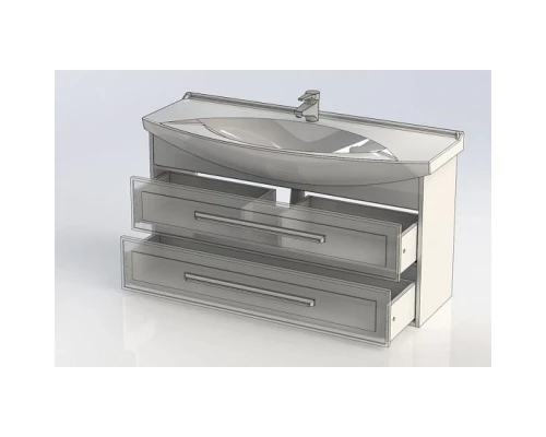 Тумба белый глянец/дуб кантербери 116 см Aquanet Остин 00201723