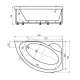 Акриловая ванна 170x110 см правая Aquatek Аякс 2 AYK170-0000007