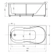 Акриловая ванна 180x90 см Aquatek Мартиника MAR180-0000053