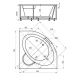 Акриловая ванна 146x146 см Aquatek Калипсо KAL146-0000004