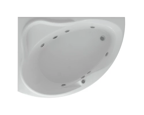 Акриловая гидромассажная ванна 158x119 см левая пневматическое управление премиум форсунки Aquatek Альтаир