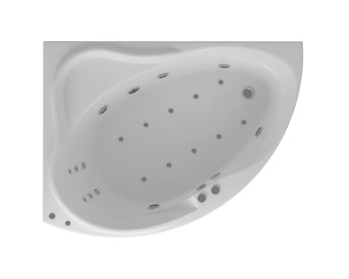 Акриловая гидромассажная ванна 158x119 см левая пневматическое управление премиум форсунки Aquatek Альтаир