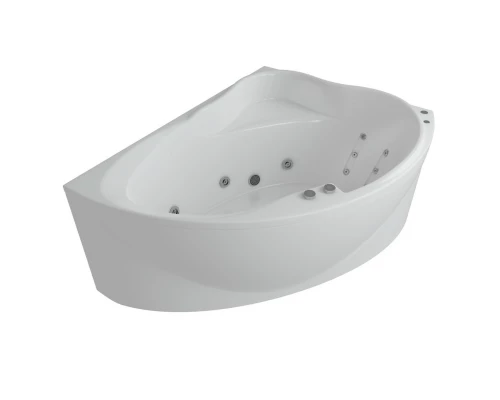 Акриловая гидромассажная ванна 158x119 см правая пневматическое управление плоские форсунки Aquatek Альтаир