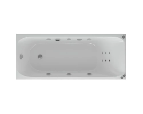 Акриловая гидромассажная ванна 140x70 см пневматическое управление премиум форсунки Aquatek Альфа-140