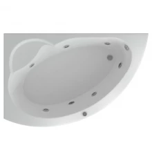 Акриловая гидромассажная ванна 170x110 см левая пневматическое управление премиум форсунки Aquatek Аякс 2