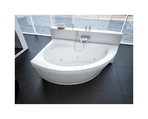 Акриловая гидромассажная ванна 170x110 см левая пневматическое управление премиум форсунки Aquatek Аякс 2