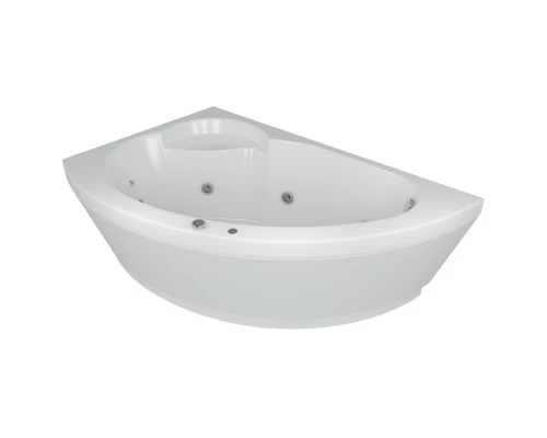 Акриловая гидромассажная ванна 170x110 см левая пневматическое управление премиум форсунки Aquatek Аякс 2