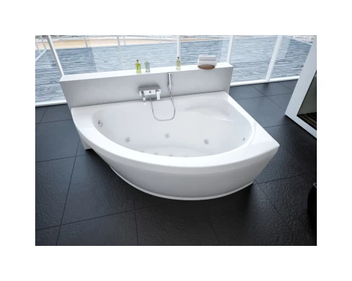 Акриловая гидромассажная ванна 170x110 см правая пневматическое управление стандартные форсунки Aquatek Аякс 2