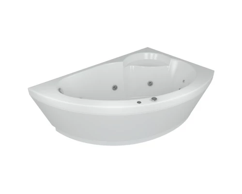 Акриловая гидромассажная ванна 170x110 см правая пневматическое управление плоские форсунки Aquatek Аякс 2