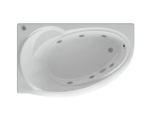 Акриловая гидромассажная ванна 150x95 см левая пневматическое управление стандартные форсунки Aquatek Бетта-150