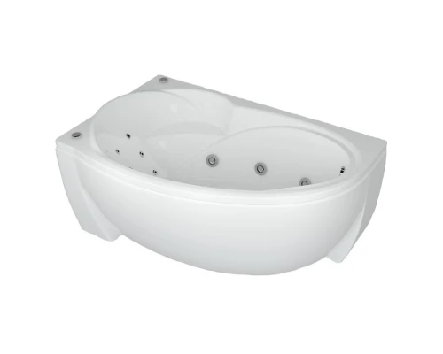 Акриловая гидромассажная ванна 150x95 см левая пневматическое управление плоские форсунки Aquatek Бетта-150