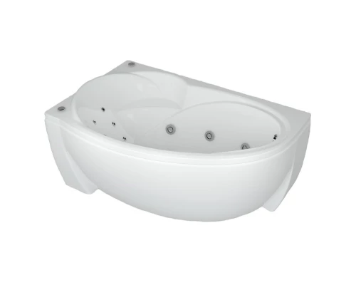 Акриловая гидромассажная ванна 150x95 см левая пневматическое управление премиум форсунки Aquatek Бетта-150