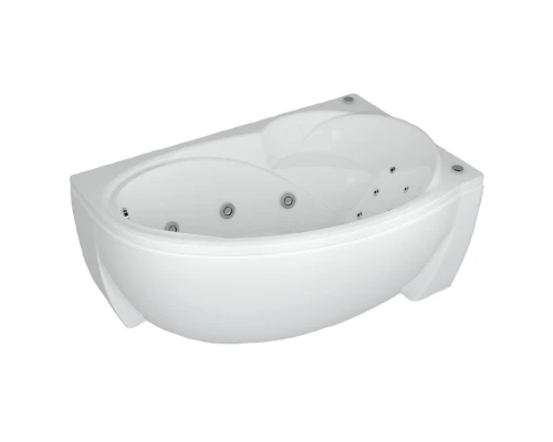 Акриловая гидромассажная ванна 150x95 см правая пневматическое управление премиум форсунки Aquatek Бетта-150