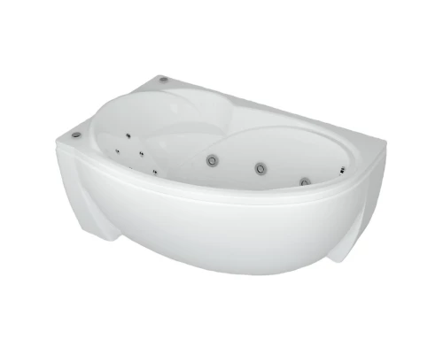 Акриловая гидромассажная ванна 160x97 см левая пневматическое управление премиум форсунки Aquatek Бетта-160