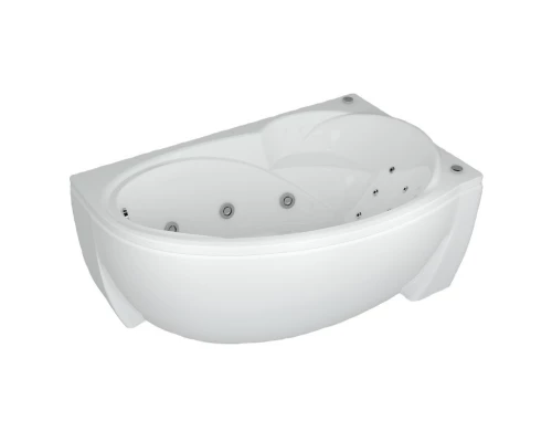 Акриловая гидромассажная ванна 160x97 см правая пневматическое управление плоские форсунки Aquatek Бетта-160