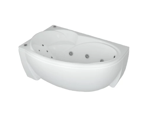Акриловая гидромассажная ванна 170x97 см левая пневматическое управление премиум форсунки Aquatek Бетта-170