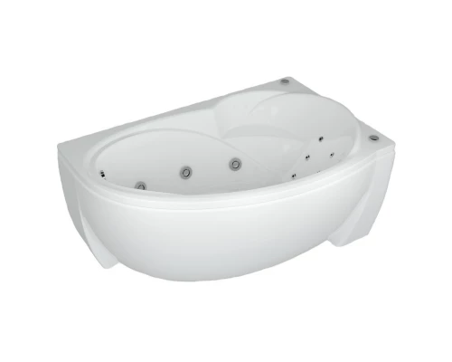 Акриловая гидромассажная ванна 170x97 см правая пневматическое управление премиум форсунки Aquatek Бетта-170