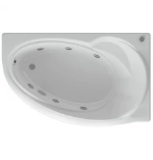 Акриловая гидромассажная ванна 170x97 см правая пневматическое управление премиум форсунки Aquatek Бетта-170