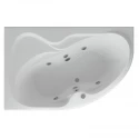 Акриловая гидромассажная ванна 170x105 см левая пневматическое управление плоские форсунки Aquatek Вега-170