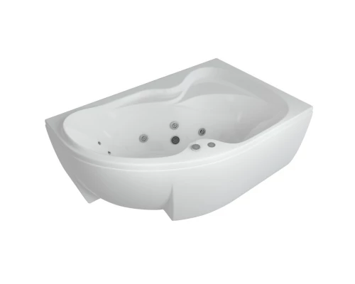 Акриловая гидромассажная ванна 170x105 см правая пневматическое управление стандартные Aquatek Акватек Вега-170