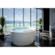 Акриловая гидромассажная ванна 180x180 см пневматическое управление стандартные форсунки+спинной массаж 6 форсунок Aquatek Аура