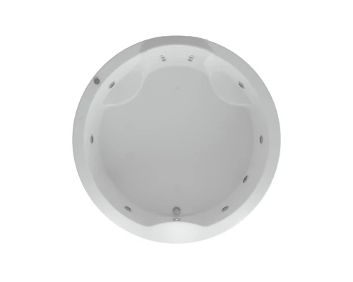 Акриловая гидромассажная ванна 180x180 см пневматическое управление премиум форсунки+спинной массаж 6 форсунок Aquatek Аура