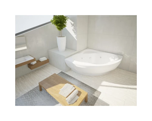 Акриловая гидромассажная ванна 135x135 см пневматическое управление стандартные форсунки Aquatek Галатея