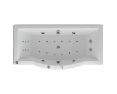 Акриловая гидромассажная ванна 180x90 см пневматическое управление плоские форсунки Aquatek Гелиос