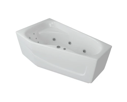 Акриловая гидромассажная ванна 170x95 см левая пневматическое управление премиум форсунки Aquatek Медея