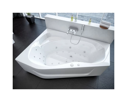 Акриловая гидромассажная ванна 170x95 см левая пневматическое управление премиум форсунки Aquatek Медея