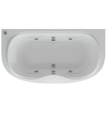 Акриловая гидромассажная ванна 180x95 см пневматическое управление стандартные форсунки Aquatek Мелисса