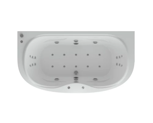 Акриловая гидромассажная ванна 180x95 см пневматическое управление плоские форсунки Aquatek Мелисса