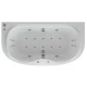 Акриловая гидромассажная ванна 180x95 см пневматическое управление плоские форсунки Aquatek Мелисса
