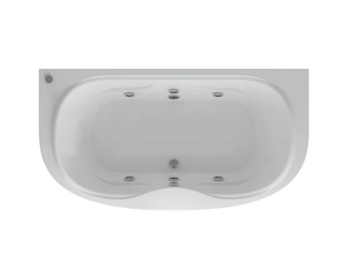 Акриловая гидромассажная ванна 180x95 см пневматическое управление премиум форсунки Aquatek Мелисса