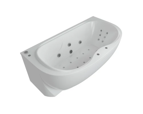 Акриловая гидромассажная ванна 180x95 см пневматическое управление премиум форсунки Aquatek Мелисса