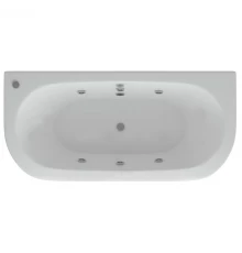 Акриловая гидромассажная ванна 190x90 см пневматическое управление плоские форсунки Aquatek Морфей
