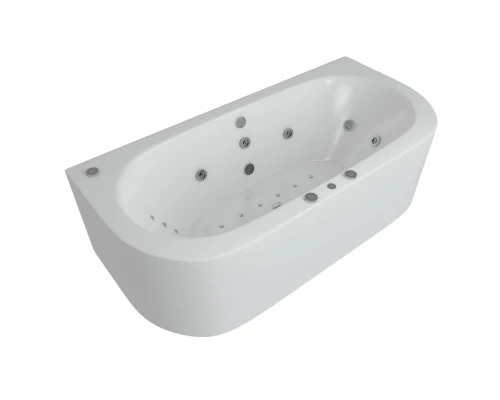 Акриловая гидромассажная ванна 190x90 см пневматическое управление плоские форсунки Aquatek Морфей