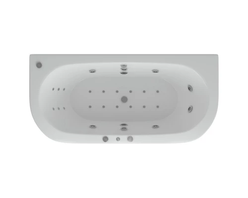 Акриловая гидромассажная ванна 190x90 см пневматическое управление премиум форсунки Aquatek Морфей